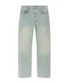 Misbhv Monogram-jacquard Jeans In Gray