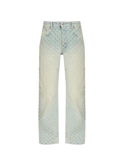 Misbhv Monogram-jacquard Jeans In Pattern