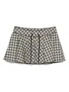 Misbhv Monogram Jacquard Canvas Mini Skirt In Mlc Beige Black