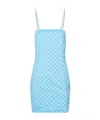 Misbhv Ssense Exclusive Blue Monogram Minidress In Blue