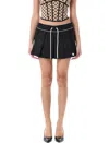 Misbhv Nylon Mini Skirt Monogram Pattern In Black