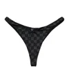 Misbhv Monogram-pattern Bikini Bottoms In Black