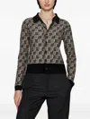 Misbhv Monogram-pattern Cardigan In Black