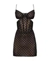 Misbhv Monogram-pattern Corset Minidress In Black