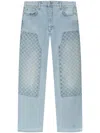 Misbhv Monogram-pattern Jeans In Blue