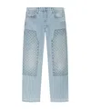 Misbhv Monogram-pattern Jeans In Blue