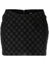 Misbhv Monogram-pattern Miniskirt In Black