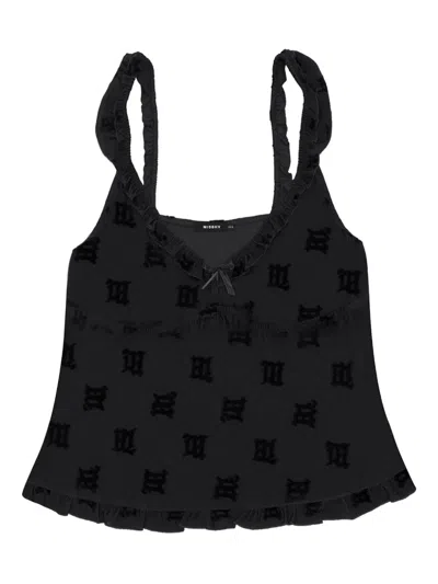 Misbhv Monogram-pattern Pyjama Top In Black