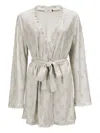 Misbhv Monogram-pattern Robe In Gray