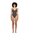 Misbhv Black Monogram Swimsuit In Brown