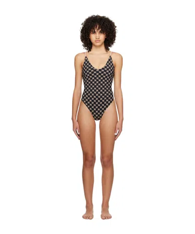 MISBHV MONOGRAM-PATTERN SWIMSUIT