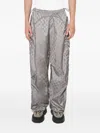 Misbhv Monogram-patterned Trousers In Gray