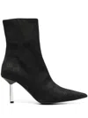 Misbhv Monogram Pointed-toe Boots In Schwarz
