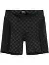 Misbhv Monogram-print Biker Shorts In Schwarz
