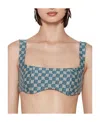 Misbhv Monogram-print Jacquard Bra Top In Nude