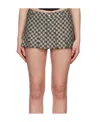 Misbhv Monogram School Jacquard Logo Skirt In Black