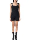 Misbhv Black Monogram Biker Shorts In Black