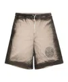 Misbhv Cotton Shorts In Beige In Multi