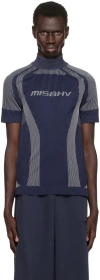 Misbhv Muted Black Stretch Sport T-shirt In Navy/gray
