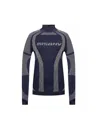 Misbhv Logo Printed Turtleneck Top In Blue