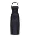 Misbhv Logo-print Midi Dress In Black