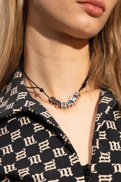 Misbhv Necklace With Logo In Silver