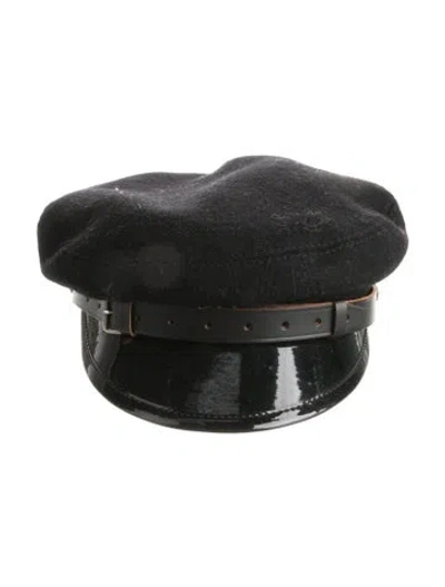 Pre-owned Misbhv Newsboy Hat In Black