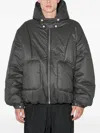 Misbhv Nylon Sculptural Puffer Jacket In Gray