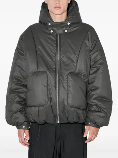 Misbhv Nylon Sculptural Puffer Jacket In Gray