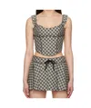 Misbhv Off-shoulder Logo-print Top