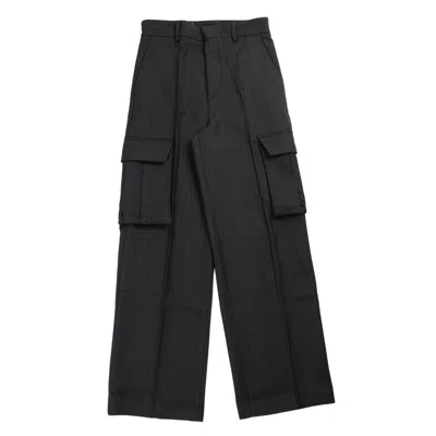 Misbhv Office Pinstripe Tailored Trouser In Black In Nero