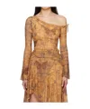 Misbhv Brown Goa Mesh Off-shoulder Longsleeve T-shirt