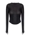 Misbhv Pandora Long-sleeve Top In Black