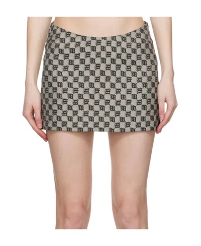 Misbhv Pattern Skirt In Gray