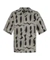 Misbhv Black & Gray 'm' Sprayed Viscose Shirt In Black
