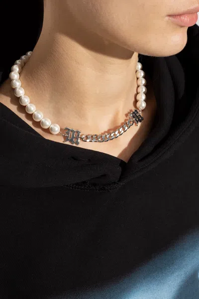 Misbhv Pearl Choker In Silver