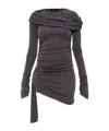 Misbhv Pendulous Ruffle Dress In Gray