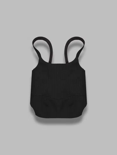 Misbhv Penstripe Corset Top In Black