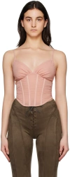 Misbhv Corset Mesh Blush In Blush