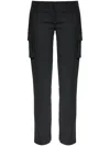 Misbhv Logo Embroidered Striped Trousers In Schwarz
