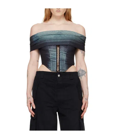 Misbhv Plain Jersey Strapless Top In Multicolor
