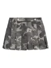 Misbhv Camouflage Print Skirt In Gray