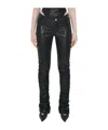 Misbhv Vegan Leather Straight Leg Pants In Black