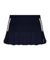 Misbhv Navy Varsity Pleated Miniskirt In Black