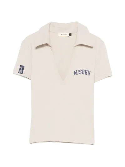 Misbhv Polo Neck Top In Neutral