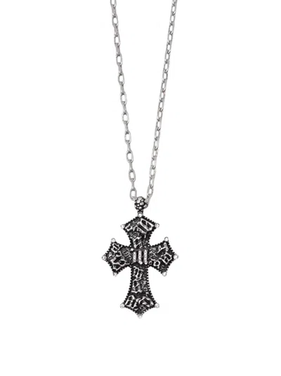Pre-owned Misbhv Preacher Vintage Chain Necklace 'pewter' | Grey | Men's Size Onesize In Gray