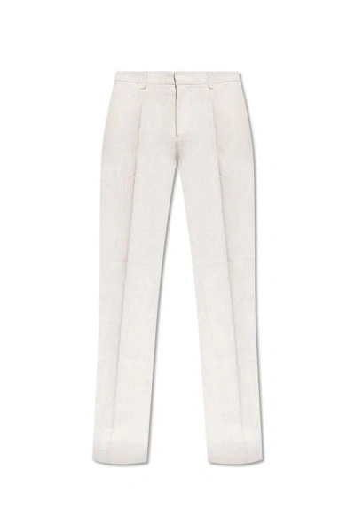 Misbhv Pressed Crease Straight Leg Trousers In White