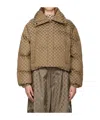 Misbhv Printed Letter Cotton-padded Jacket In Brown