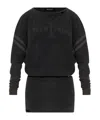 Misbhv Team Paris Long-sleeved Mini Dress In Black