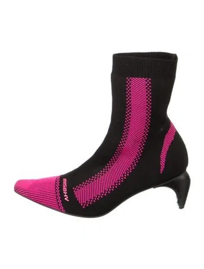 Pre-owned Misbhv Printed Sock Boots In Pink